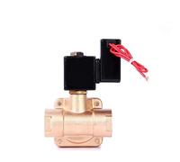 AXZWCEIGZ Électrovanne Haute Pression en Laiton 3/4" à économie d'énergie, normalement fermée, Commande Pilote, 24 h/24, sans fièvre, 220 V, 12(220VAC-NBR Seal)