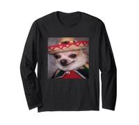 Ay Drôle Chihuahua Sombrero Flou Espagnol Meme Manche Longue