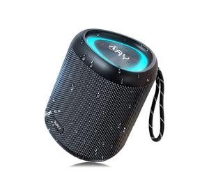 AY Enceinte Bluetooth Portable 30W avec Lumières, IPX7 étanchéité, 24 Heures D'autonomie, Bluetooth 5.3, Entrée AUX&TF-Card, Appairage Stéréo, Haut-Parleur sans Fil pour l'extérieur, Idées Cadeaux