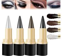 Ay-ky Long Wear Gel Eyeliner | Black Brown Silver Gray Gel Eyeliner Pencil | Long Wear Gel Eyeliner,Smooth Matte Coffee Eye-liner Pencil Tattoo Eyeliner Pen Makeup Eye-liners (4Pcs)