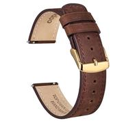 Ayadoo Bracelets de Montre en Cuir de Cheval Fou pour Hommes Femmes, bande de remplacement Vintage à Dégagement Rapide de 18 mm 20 mm 22 mm avec Acier Inoxydable
