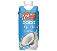 AYAM Lait de Coco Liquide | 100% Ingrédients Naturels | 99% de coco | Boosté en eau de coco | Haute Qualité | Lait Végétal | Sans Lactose | Sans Gluten | Pack pratique - 330ml