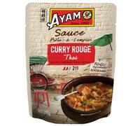 Ayam Sauce Curry Rouge | 100% Ingrédients Naturels | Saveurs Authentiques | Déjà prête | Lait de coco et Curry Thaï | Sans Gluten | Sans Lactose | Sans Conservateurs 200g