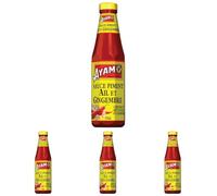 AYAM Sauce Piment Ail et Gingembre | Épicée | 99% sans matières grasses | Saveurs Authentiques d'Asie | Haute Qualité | Alimentation Saine | Sans gluten | Sans conservateurs - 270ml - 1 pc (Lot de 4)