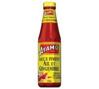 AYAM Sauce Piment Ail et Gingembre | Épicée | 99% sans matières grasses | Saveurs Authentiques d'Asie | Haute Qualité | Alimentation Saine | Sans gluten | Sans conservateurs - 270ml - 1 pc