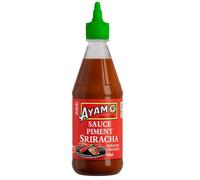 AYAM Sauce Piment Sriracha | Épicée | Piments frais écrasés | Saveurs Authentiques d'Asie | Haute Qualité | Alimentation Saine | Sans gluten | Sans conservateurs | Format Familial - 400ml