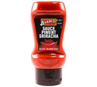 AYAM Sauce Piment Sriracha frais écrasés | Épicée | Haute Qualité | Alimentation Saine | Sans gluten | Sans Glutamate | Sans Colorant Artificiel | Bouchon anti-goutte - 285g