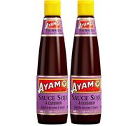 AYAM, Sauce Soja à Cuisiner, Grand Format, Vieillie en cuve 3 mois, Sans Gluten, 420ml (Lot de 2)