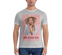 Ayambetus T-Shirts personnalisés pour Hommes Créez Votre Propre T-Shirt à Manches Courtes personnalisé Toute Photo Tout Texte Cadeaux pour Petit ami Papa Mari Taille - 6XL - Gris
