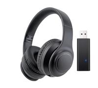 Ayaminolk Casque TV sans Fil Bluetooth avec Émetteur USB, Réduction Active du Bruit (ANC), 50 Heures D'Autonomie avec Réduction du Bruit, Volume Élevé, Idéal pour Les Adultes et Les Personnes Âgées