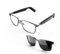 Ayaminolk Lunettes Intelligentes, Lunettes de Soleil Bluetooth, Anti-Lumière Bleue UV, Support Bluetooth 5.4, Assistant Vocal/Android/Mac/PC, Unisexe