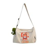 Ayanami Rei Anime Sports Gym Bag Asuka Langley Soryu Sac de voyage Week-end Sac de nuit Cylindre Sac à bandoulière Sac fourre-tout, Asuka Langley Soryu Blanc, 30*20*20CM