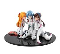 Ayanami Rei Lot de 3 figurines d'anime Asuka Langley Soryu - Décoration de bureau