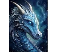 AYAOYANGGO Animal Point De Croix Kit Complet Dragon Fantastique Kits De Broderie Au Point De Croix Pré-Imprimés Et Estampillés Pour Adultes Et Débutants. 11CT 60x80cm