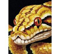 AYAOYANGGO DIY Animal Kit De Crochet Python De Dessin Animé Kit De Tapis À Crochet，Grand Motif Pré-Imprimé，Tapisserie En Toile，Broderie，Artisanat Pour Adultes，Bricolage 21x29in