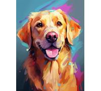 AYAOYANGGO DIY Animal Latch Hook Rug Kit Labrador Retriever Doodle Kit De Fabrication De Tapis Pour Adultes Et Enfants，Kits De Crochets À Loquet Pour Tapisserie，Broderie，Travaux D'Aiguille，Br 23x35in