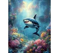 AYAOYANGGO Diy Kits De Point De Croix De Perles Poissons Marins,Animaux Et Fleurskit De Broderie De Perles Pour Adultes,Ensemble De Tapisserie Au Point De Croix,Seed Bead Embroidery Kits 9CT 60x80cm