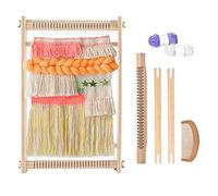 Ayasee Métier à tisser en bois, cadre de tissage multi-artisanat pour débutants et experts, 40 x 30 cm