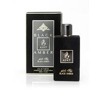 Ayat Perfumes ? Black Amber 100ml - Eau De Parfum Femme - Senteur Arabian Orientale ? Parfum Dubaï Fabriqué À Émirats Arabes