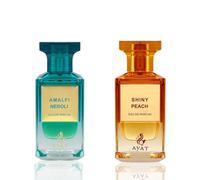 AYAT PERFUMES - Coffret 2 Parfums - Eau de Parfum Amalfi Neroli & Shiny Peach - 2x80ml - Mixte - Parfum Oriental de Dubaï - Longue Durée - Idée Cadeau