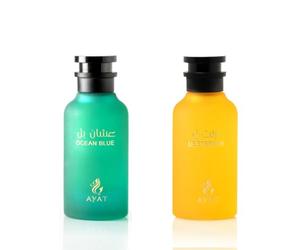 AYAT PERFUMES - Coffret 2 Parfums - Eau de Parfum Ocean Blue & L’Eternité - 2x100ml - Mixte - Parfum Oriental de Dubaï - Longue Durée - Idée Cadeau