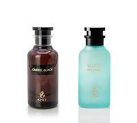 AYAT PERFUMES - Coffret 2 Parfums - Eau de Parfum Ombre Black & Dreaming - 2x100ml - Mixte - Parfum Oriental de Dubaï - Longue Durée - Idée Cadeau