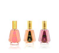 AYAT PERFUMES - Coffret 3 Parfums - Eau de Parfum Moments, Oud Cerise & Oud Rose - 3x50ml - Femme & Mixte - Parfum Oriental de Dubaï - Longue Durée - Idée Cadeau