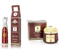 AYAT PERFUMES - Coffret Maison Encens Oriental 70 g + Spray Désodorisant Maison 320 ML Parfum d'Ambiance sans Alcool - Bakhoor Bakhour Maison ou Bureau Fabriqué à Dubaï (Coffret Ameerat Al Arabia)