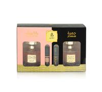 Parfum JUMRAH 100ml Made in Dubaï Avec Des Notes d'Épices Ambre Vanille Cannelle et Boisée - EDP Oriental Parfait Pour Les Femme et Les Homme (Coffret Yana Pink & Jumrah)