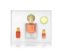Ayat Perfumes - Coffret Prestige Complet Musk Collection - Eau de Parfum 50ml, Musc 5ml, Huiles Parfumée 12ml & Pommade de 18gr - Parfum Dubai (Coffret Musk Peach)