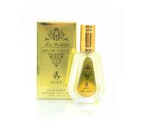 AYAT PERFUMES - Eau de Parfum Arab en Spray 50 ml Mixte Pour Femme Homme Fabriqué à Dubaï Senteur Orientale (Musk Gold)