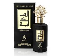 AYAT PERFUMES - Eau de Parfum MONARCHY 100 ml Notes de Cachemire, Pamplemousse, Safran & Bois d’Agar - Senteur d'Arabie Parfum Oriental pour Homme - Collection The Crown of Ayat - Fabriqué à Dubaï