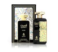 AYAT PERFUMES - Eau de Parfum QISMET NOIR 100 ml - Notes de Myrtille, Prune & Vanille - Senteur Arabian Parfum Oriental de Dubaï pour Homme - Cadeau Parfait - Flacon Élégant Conçu aux Émirats