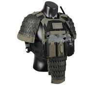 AYAY Samouraï - Armure tactique - Kit complet - Comprend 2 protections d'épaule + 1 protection de l'aine + 2 protections de poignet (sans gilet)