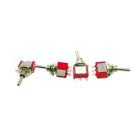 AYAZER 1/5 pièces, Rouge Mini 3Pin 6mm 2/3 Position, interrupteurs à Bascule à réinitialisation Automatique on-(on) DPDT, interrupteurs à Bascule 6A/125V 3A/250V AC MTS-112 Color : MTS-123(on)-Off-(O