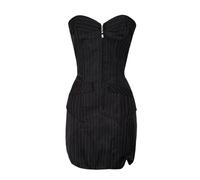 AYAZER 3 pièces Ensemble Avant Fermeture éclair Sexy à Fines Rayures Corset Basque Haut avec Mini Jupe secrétaire Costume de déguisement pour la fête -M