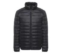 AYAZER Doudoune Légère Homme pour Jeunes et Moyens d'âge Grande Taille Col Montant Doudoune Légère Doudoune Courte en Duvet de Canard Blanc - Noir - 5XL