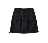 AYAZER Jupe Courte trapèze rétro Taille Haute Amincissante près des Hanches pour vêtements de Travail Jupe mi-Longue pour Femme-Noir-L
