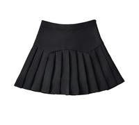 AYAZER Jupe plissée Anti-Exposition Taille Haute, Pantalon Jupe trapèze Amincissante de Style collégial réduisant l'âge-Noir-M