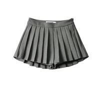 AYAZER Jupe plissée Sexy pour Femme, Taille Haute, Mini Jupe d'été rétro, Style coréen, étudiante de Tennis, Design Blanc, Jupe de Danse-Gris-M