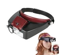 AYAZER Loupe Microscope LED lumière 10X Casque Style Loupe Verre Bandeau Loupe Lupas Con Luz Lecture ou Réparation Utilisation (Color : Upgrade Style)