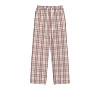 AYAZER Pantalon à Carreaux Rose américain pour Femme, Pantalon décontracté à Carreaux Ample de Couleur Assortie pour Homme - Rose - L