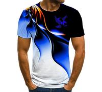 AYAZER T-Shirt à Manches Courtes d'aigle imprimé en 3D pour Hommes de Mode d'été, T-Shirt Respirant de Style de Rue décontracté en Plein air, 6XL, 2023 New-TT995-L