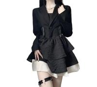 AYAZER Vintage Robe Noire Femmes 2023 Été Bretelles Robe Mode Coréenne Décontracté Y2k Fête Mini Robe Femme Élégante Casual-Sundress-M