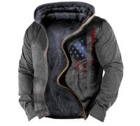 AYBIOSD Hoodies d'hiver pour Hommes Veste Zippée Thermique Grande Taille 7XL Sweatshirt d'hiver Doublure Polaire Manches Longues Garder Au Chaud Poche Manteau De Mode,Style 5,4XL