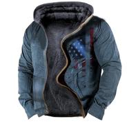 AYBIOSD Hoodies d'hiver pour Hommes Veste Zippée Thermique Grande Taille 7XL Sweatshirt d'hiver Doublure Polaire Manches Longues Garder Au Chaud Poche Manteau De Mode,Style 18,7XL