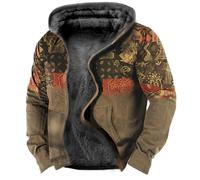 AYBIOSD Hoodies d'hiver pour Hommes Veste Zippée Thermique Grande Taille 7XL Sweatshirt d'hiver Doublure Polaire Manches Longues Garder Au Chaud Poche Manteau De Mode,Style 7,7XL