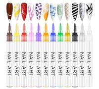 AYBUY 12 Couleurs Stylo Nail Art Graffiti Pen