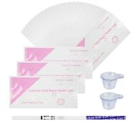 AYBUY 25 Tests de Grossesse Précoces, 25 Gobelets de Collecte, HCG Test, Sensibilité 25 mIU/ml, Détection Précoce, Utilisation Facile