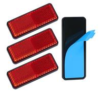 AYBUY 4 Pièces Réflecteurs pour Moto,Catadioptre Moto Homologué E4,Moto vélo E4 réflecteur Rouge Réflecteur Arrière Oeil de Chat Multifonctionnel Scooter,Style adhésif